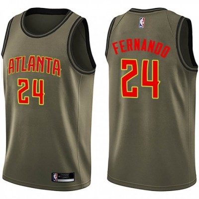 Nike Atlanta Hawks #24 Bruno Fernando Green Youth NBA Swingman Salute to Service Jersey